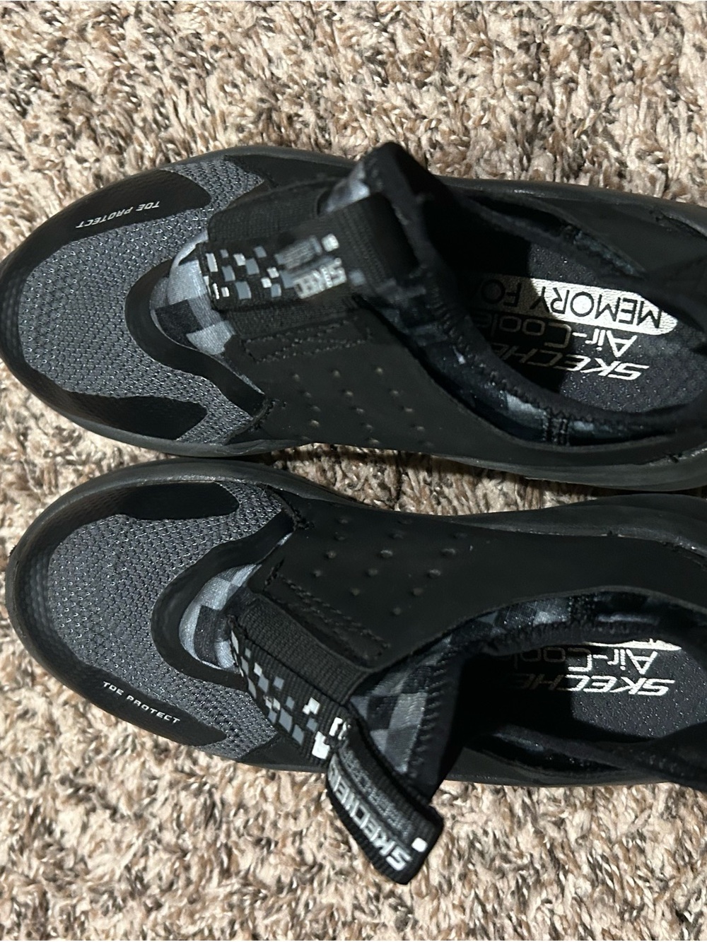 Skechers Black and Gray Slip-On Athletic Sneakers - Picture 3 of 4